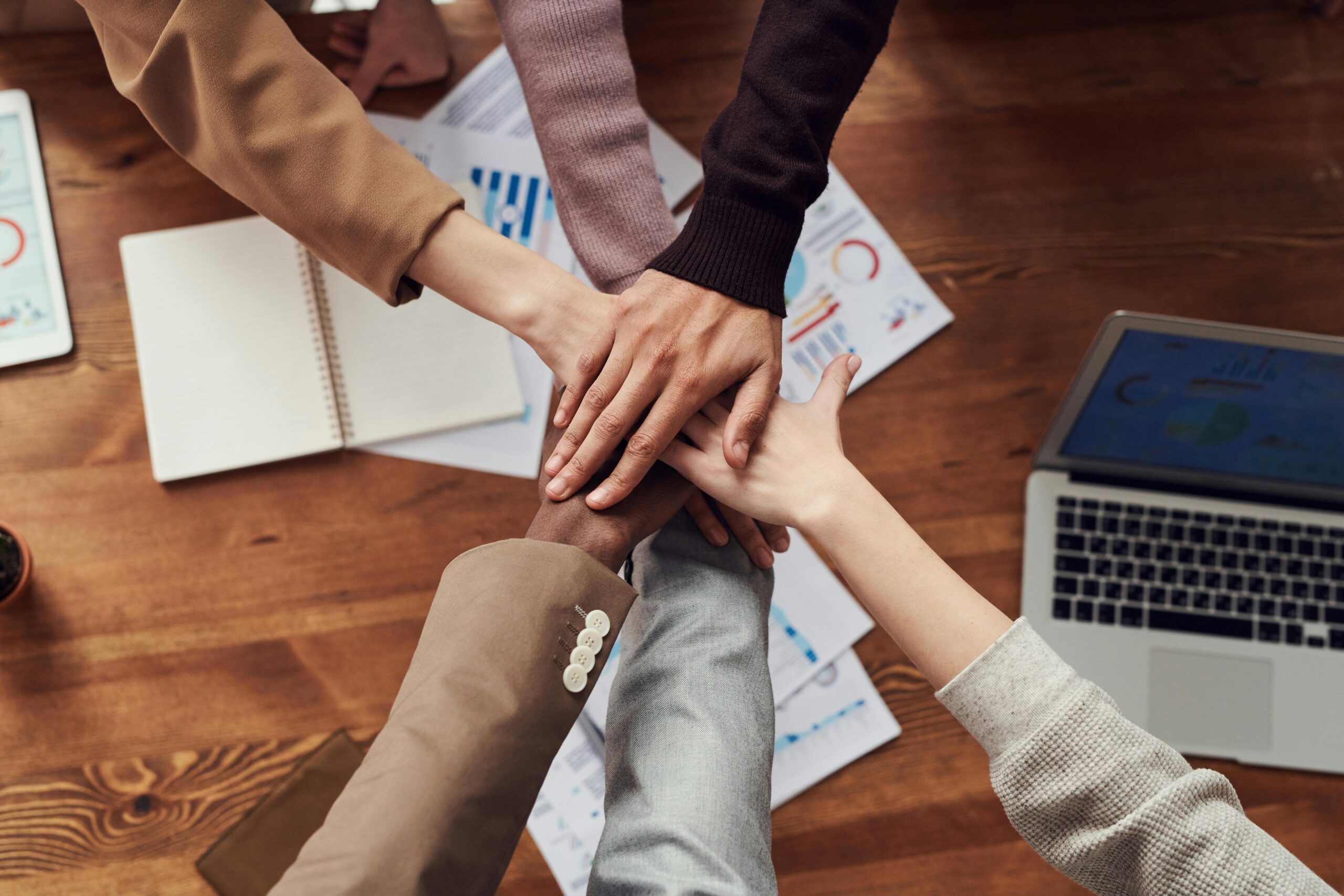 Teamwork facilitated by an admin recruitment agency.
