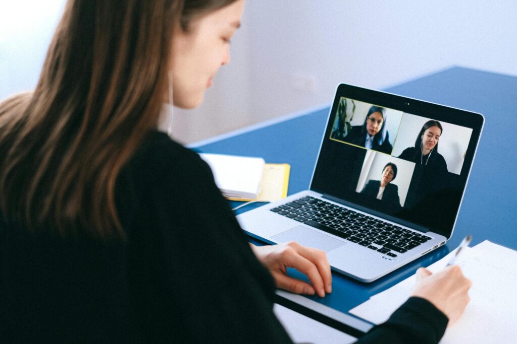 Onboarding checklist for new clients displayed on a laptop.