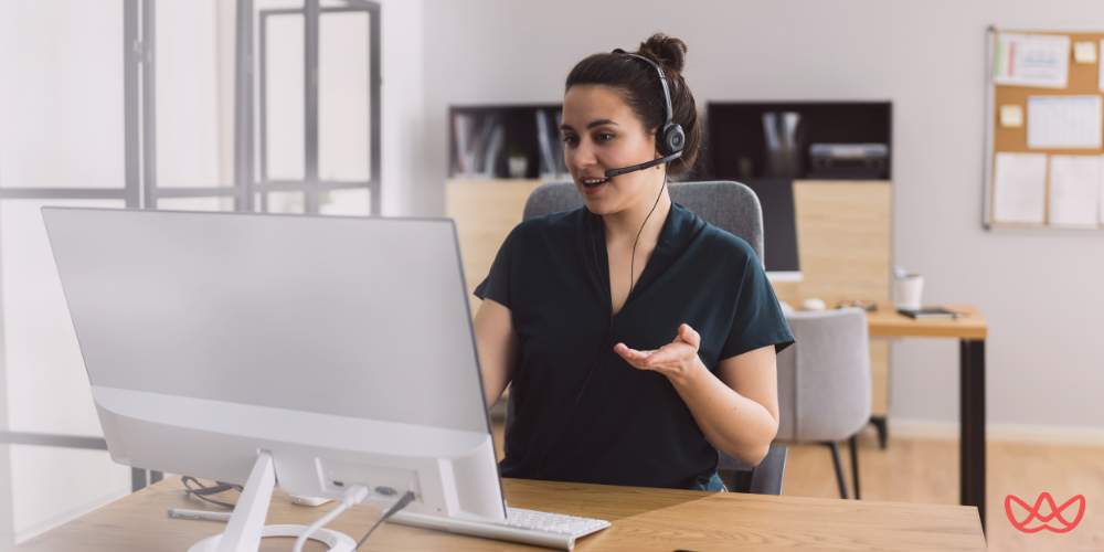 Virtual assistant for therapists providing support during a video consultation, managing appointments, and ensuring smooth communication.